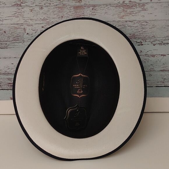 MEN'S MONTIQUE 2 1/4" BRIM 100% WOOL FELT WHITE BOTTOM FEDORA HAT. H79 - Picture 5 of 8